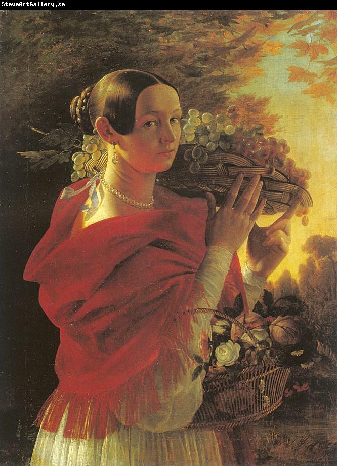 Ivan Khrutsky Young Woman with a Basket